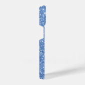 Blue Glitter Personalized iPhone Hoesje (Rechterkant)