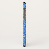 Blue Glitter Personalized Name Script Case-Mate iPhone Case (Achterkant/links)