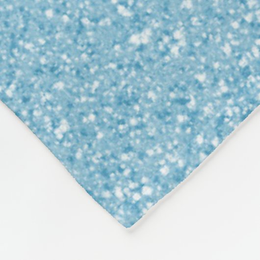 Blue Glitter Personalized Throw Blanket Fleece Deken (Hoek)