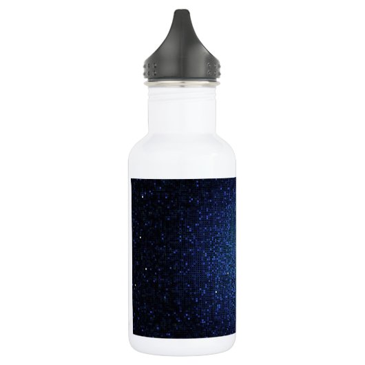 Blue Glitter Sequin Disco 32. oz. Waterfles (Links)