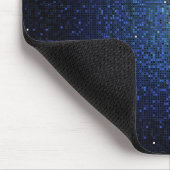 Blue Glitter Sequin Disco gepersonaliseerde mousep Muismat (Hoek)