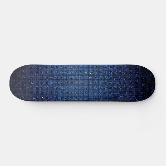 Blue Glitter Sequin Disco Glitz Comp Skateboard (Horizontaal)
