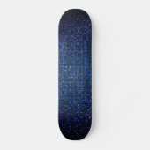 Blue Glitter Sequin Disco Glitz Comp Skateboard (Voorkant)