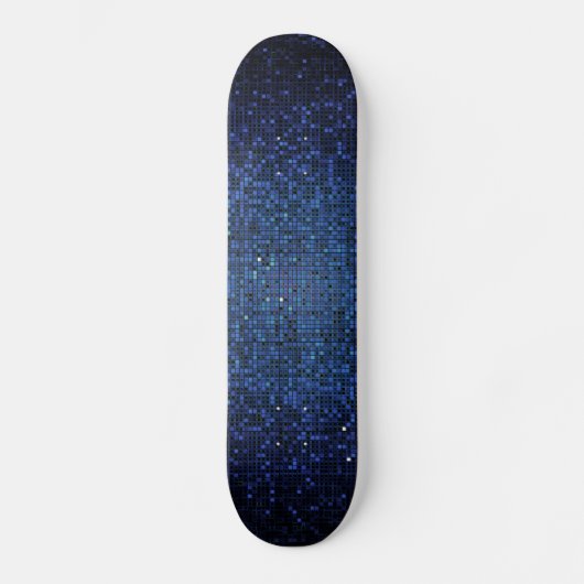 Blue Glitter Sequin Disco Glitz Comp Skateboard (Voorkant)