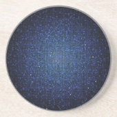 Blue Glitter Sequin Disco Glitz Pattern-Onderzette Zandsteen Onderzetter (Voorkant)
