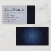 Blue Glitter Sequin Disco Glitz Visitekaartje (Voorkant / Achterkant)