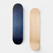 Blue Glitter Sequin Disco Old School Skateboard (Voorkant)