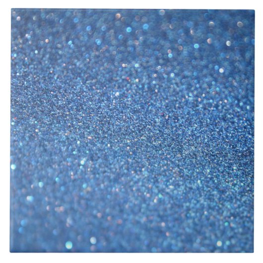 Blue Glitter Shiny Style Tegeltje (Voorkant)