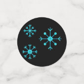 Blue Glitter Snowflakes Confetti (Kleine voorkant)