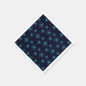 Blue Glitter Snowflakes Napkins Servet (Hoek)