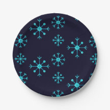 Blue Glitter Snowflakes