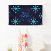 Blue Glitter Snowflakes Spandoek (Insitu)