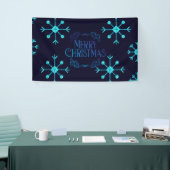 Blue Glitter Snowflakes Spandoek (Beurs)