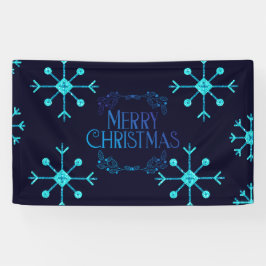 Blue Glitter Snowflakes Spandoek