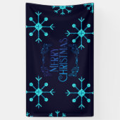 Blue Glitter Snowflakes Spandoek (Verticaal)