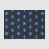 Blue Glitter Snowflakes Tissuepapier (Voorkant)