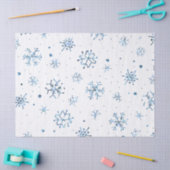 Blue Glitter Snowflakes Tissuepapier (Craft)