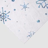 Blue Glitter Snowflakes Tissuepapier (Detail)