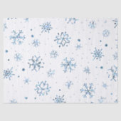 Blue Glitter Snowflakes Tissuepapier (Voorkant)
