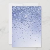 Blue Glitter Sparkle Elegant 50th Birthday Kaart (Achterkant)