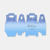 Blue Glitter Sparkle Hartelijk dank voor de promot Bedankdoosjes (Uitgevouwen)