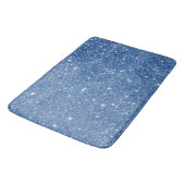 Blue Glitter Sparkles Badmat (Gekanteld)