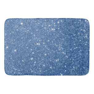 Blue Glitter Sparkles Badmat