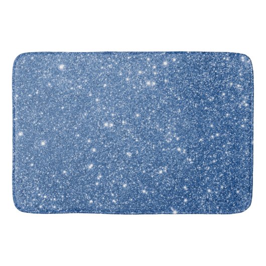 Blue Glitter Sparkles Badmat (Voorkant)
