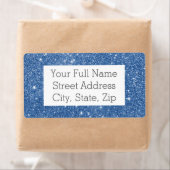 Blue Glitter Sparkles Etiket (Insitu)