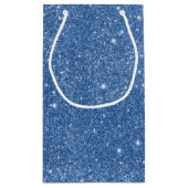 Blue Glitter Sparkles Klein Cadeauzakje (Achterkant)