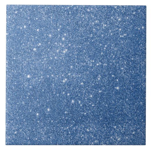 Blue Glitter Sparkles Tegeltje (Voorkant)