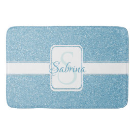 Blue Glitter Specialized Bath Mat