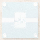 Blue Glitter Specialized Glass Onderzetter (Achterkant)