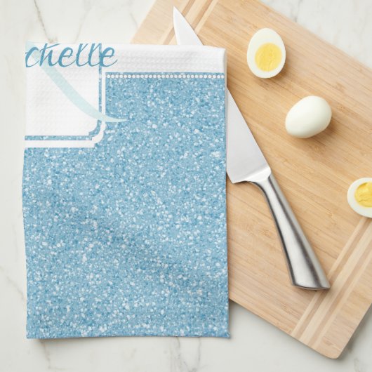 Blue Glitter Specialized Kitchen Towel Theedoek (Quarter Fold)