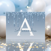 Blue Glitter Sweet 16 Bewaar de datum Kaart