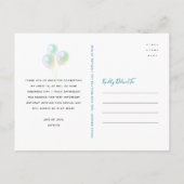 Blue Glitter Sweet 16 Birthday Balloon Dank je Briefkaart (Achterkant)