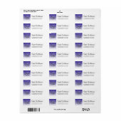 Blue Glitter Sweet 16 Verjaardag retour adres Etiket (Full Sheet)