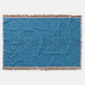 Blue Glitter Throw Blanket Deken (Voorkant)