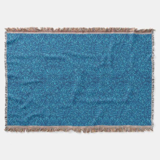 Blue Glitter Throw Blanket Deken (Voorkant)
