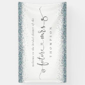 Blue Glitter Toekomst Mrs Welkom bij Vrijgezellenf Spandoek (Verticaal)