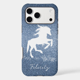 Blue Glitter Unicorn