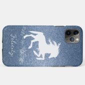 Blue Glitter Unicorn Case-Mate iPhone Case (Achterkant (horizontaal))