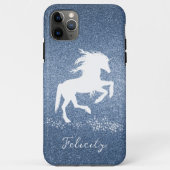 Blue Glitter Unicorn Case-Mate iPhone Case (Achterkant)