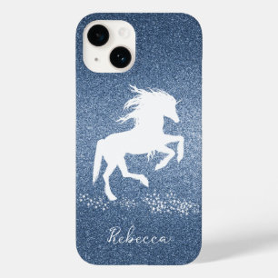 Blue Glitter Unicorn Case-Mate iPhone 14 Hoesje