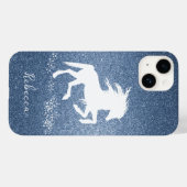 Blue Glitter Unicorn Case-Mate iPhone Case (Achterkant (horizontaal))