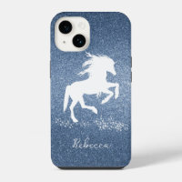 Blue Glitter Unicorn