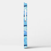 Blue Glitter Waterverf Dachshund Pattern Adult Cl Case-Mate iPhone Case (Achterkant / Links)