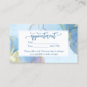 Blue Glitter Waterverf Mode Modern Afspraak Visitekaartje (Voorkant)