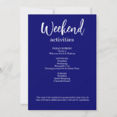 Blue Glitter Weekend Bachelorette Invitation Kaart (Achterkant)