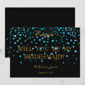 Blue Glitter zal je mijn uitnodiging zijn. (Voorkant / Achterkant)